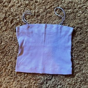 Purple Spaghetti strap crop top